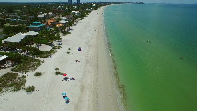 Aerial drone video Fort Myers Beach FL