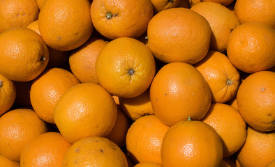 oranges at an open market