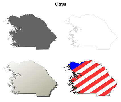 Citrus County (Florida) Outline Map Set