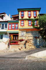 Traditional Architecture of the Balkans - A Colorful House in the Old City of Kavala 