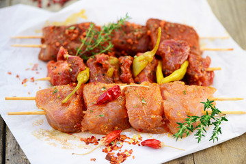Fototapeta premium Chili Fleisch