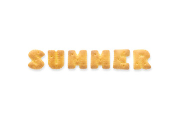 The Letter Word SUMMER Alphabet  Cookie Crackers