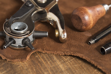 Leather craft tools - obrazy, fototapety, plakaty