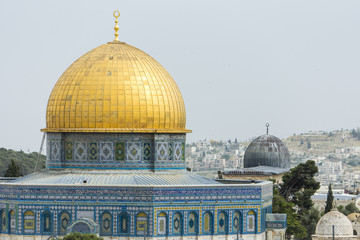 Obraz premium Felsendom und al-Aqsa-Moschee