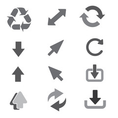 arrow set icon sign vector