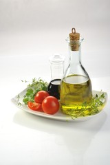 olive oil, balsamic vinegar