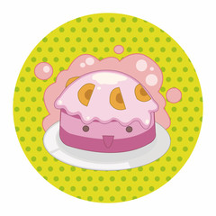decorating cake flat icon elements background,eps10