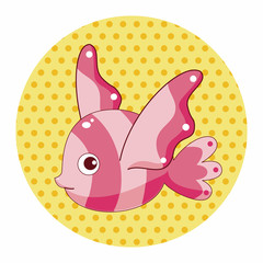 fish cartoon theme elements vector,eps