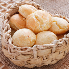 Brazilian snack pao de queijo (cheese bread)