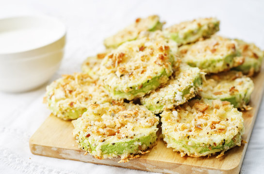 Baked Parmesan Zucchini Crisps