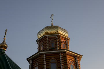 Fototapeta na wymiar Orthodox church at sunset. 
