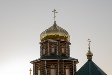 Fototapeta na wymiar Orthodox church at sunset. 