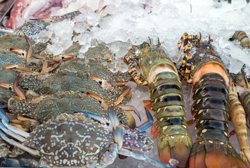Assorted lobster and crabs