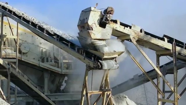 Stones crushing and gravel production on mining quarry in Myanmar, Burma. HD vid