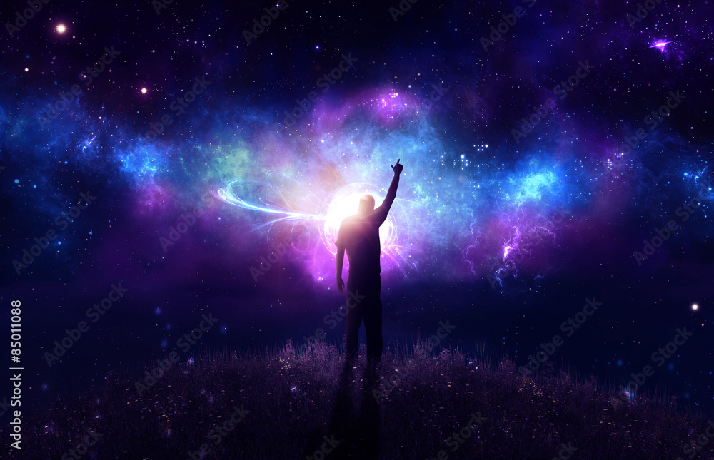 Wall mural praise with nebula
