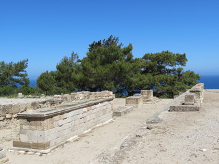 Fototapeta na wymiar Grèce - Ile de Rhodes - Kamiros - Sanctuaire