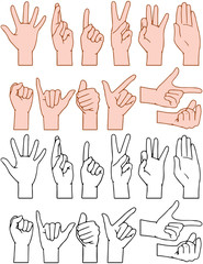 Universal Hand Signs Gestures - 85011818