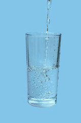 Pouring water in glass
