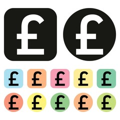 Fototapeta premium Pound symbol. UK Currency icon. Money icon. Vector