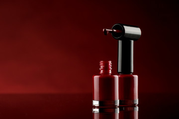 red nail polish