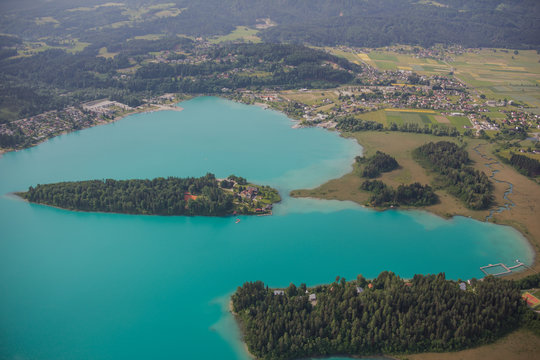 Flightseeing Tour Carinthia Lake Faak Bird's-Eye View