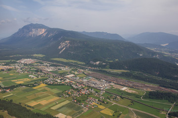 Flightseeing Tour Carinthia Mt. Dobratsch Fürnitz Freight Station Bird's-Eye View