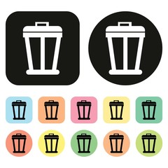 Trash icon. vector