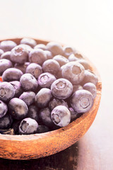 Freshly picked blueberries