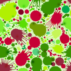 Seamless background of color splashes and smudges.