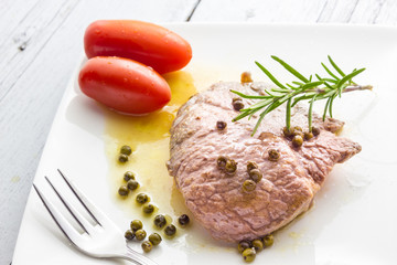 Beef with green pepper