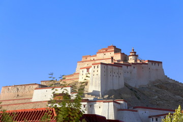 Dzong or fort of Gyantse-Tibet. 1573