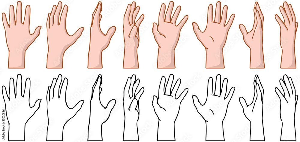 Poster hand 360 turn around rotation view