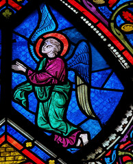 Angel on Stained Glass Window