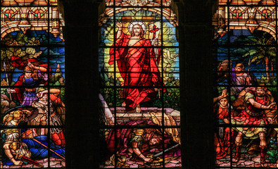 Jesus rising from the grave - Stained Glass - 85022214