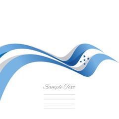 Abstract cover Honduras ribbon white background vector