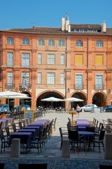 Montauban -  Place Nationale, a town on the River Tarn, France