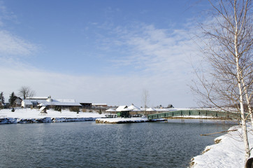 Fototapeta na wymiar Winter Landscape, Lake