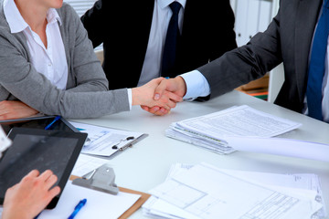 handshake in office