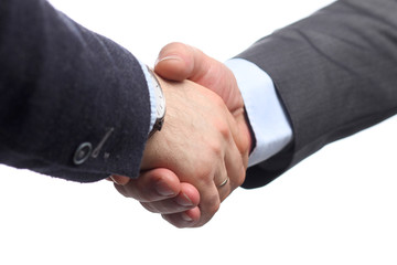 Business people shaking hands, finishing up a meeting