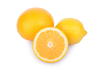fresh orange and lemon