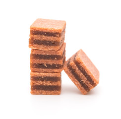 4 pieces sweet hawthorn blocks on a white background