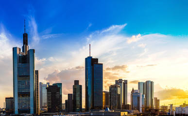 Fototapeta premium Aerial view of Frankfurt