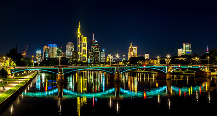 Fototapeta na wymiar Frankfurt am Main during sunset