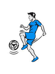 Obraz premium Foot ball player shoot