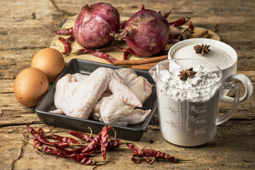 fresh chicken wings ready for cooking