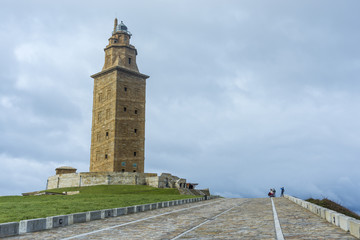 Fototapeta premium Tower of Hercules in A Coruna, Galicia, Spain.