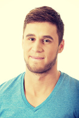 Obraz premium Handsome man smiling to camera.