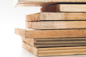 Stack of wooden bars.