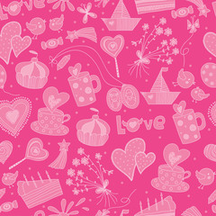 Love seamless pattern.