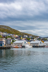 Port of Honningsvag in Finmark, Norway.